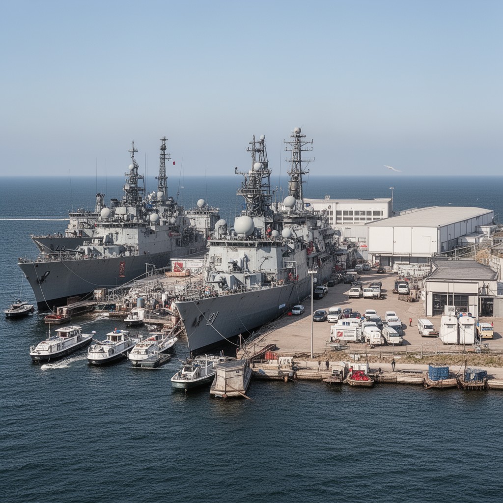 AI-generated illustration of Naval Base Hel