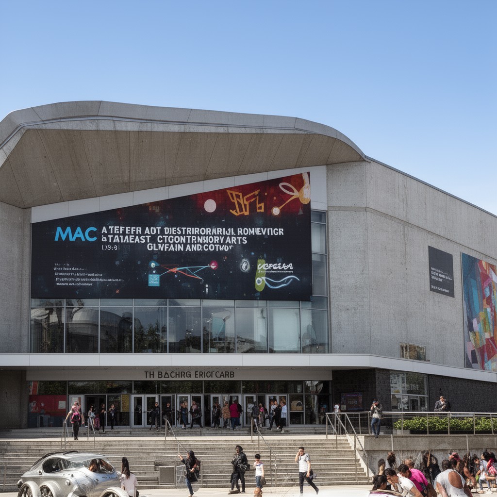 AI-generated illustration of The MAC (Metropolitan Arts Centre)