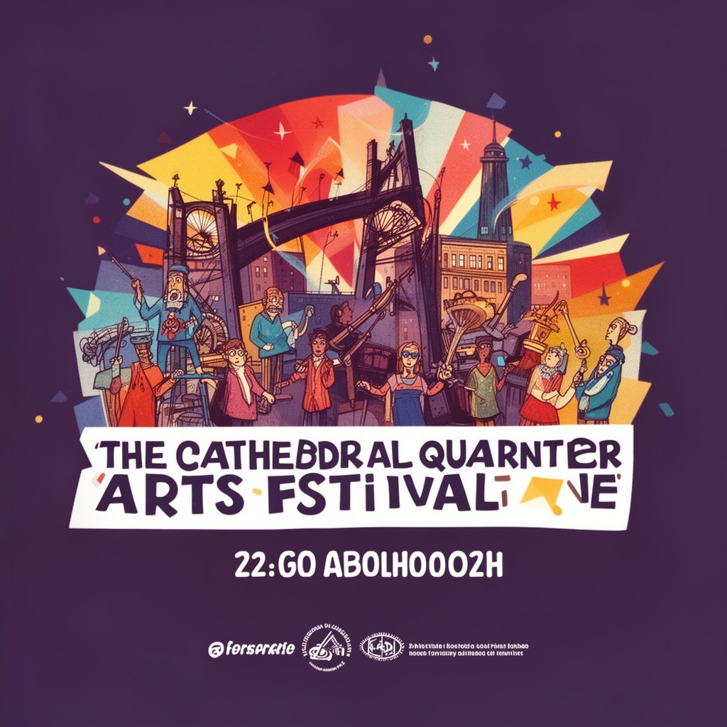 AI-generated illustration of Cathedral Quarter Arts Festival