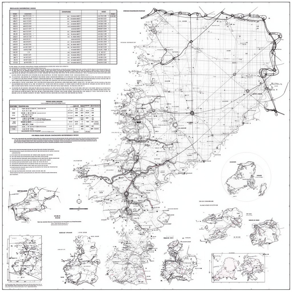 AI-generated illustration of Irish grid reference system