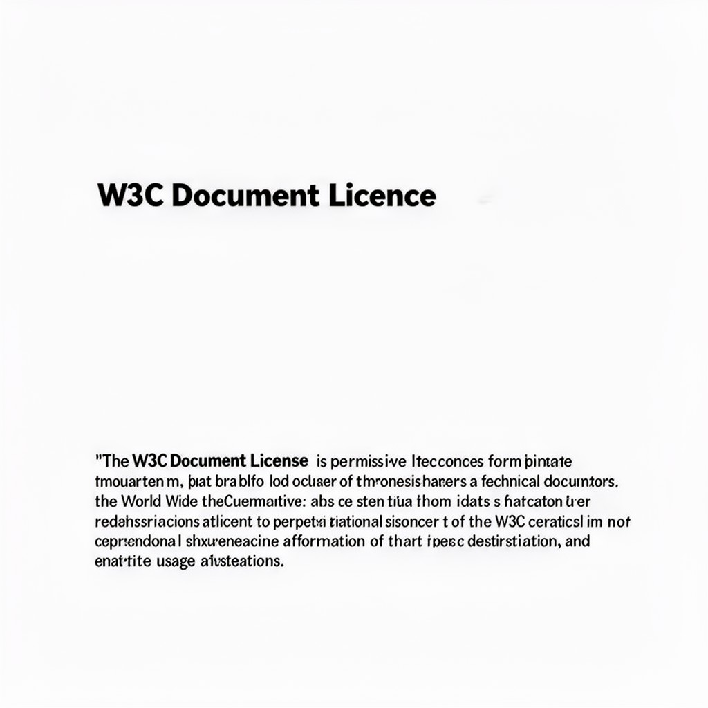 AI-generated illustration of W3C Document License