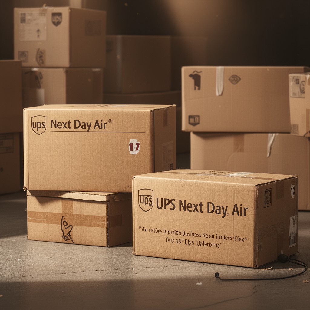 AI-generated illustration of UPS Next Day Air