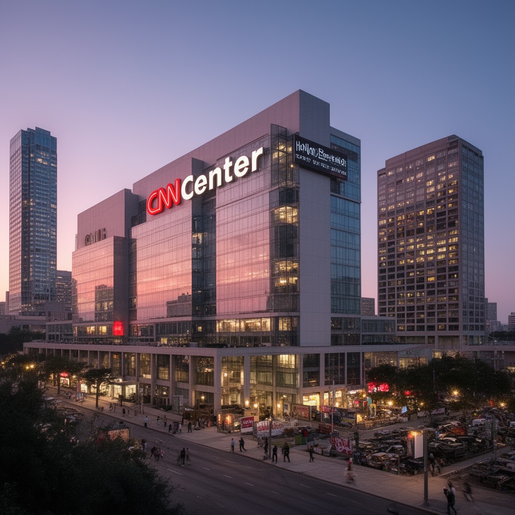 AI-generated illustration of CNN Center