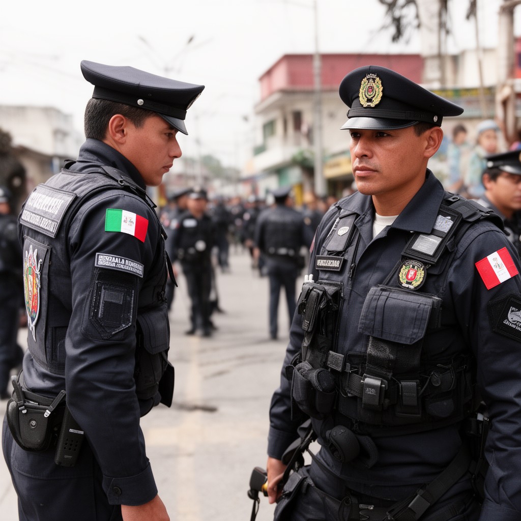 AI-generated illustration of Peruvian National Police