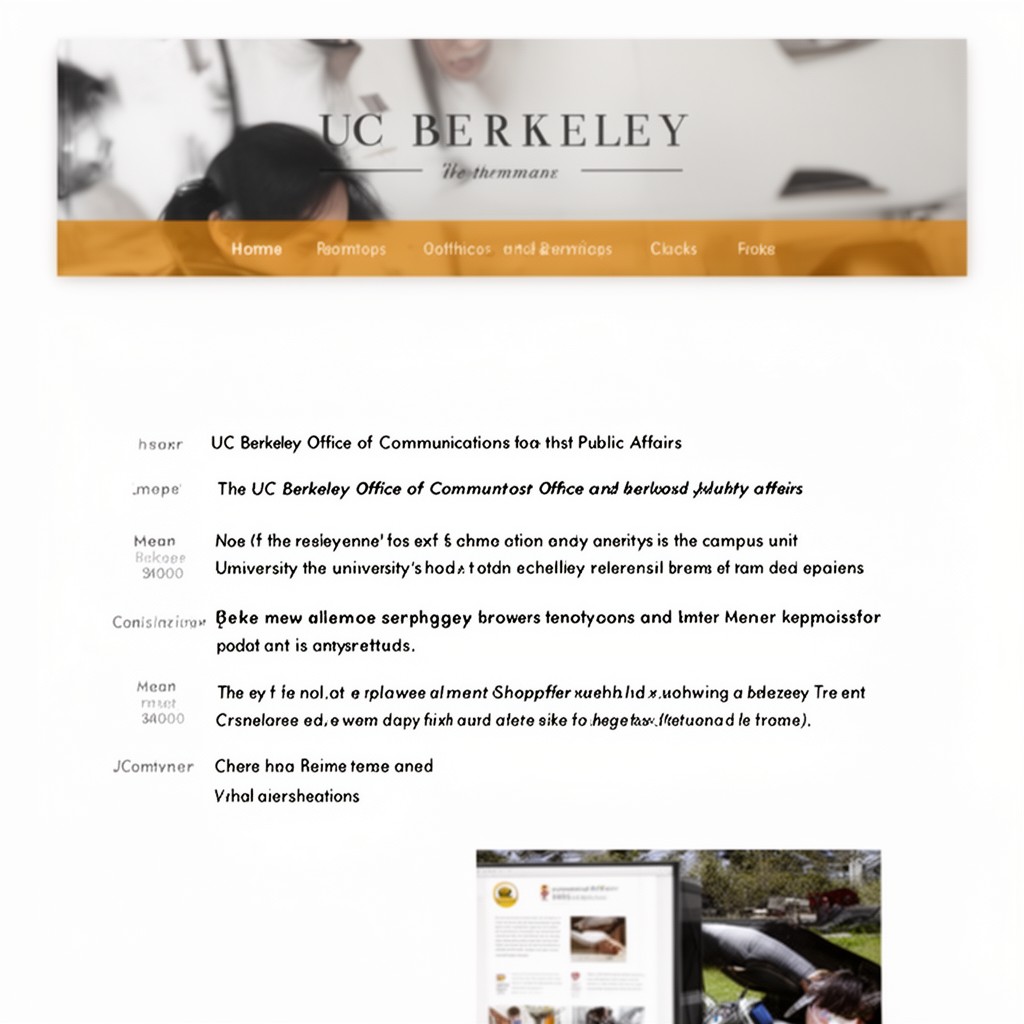 AI-generated illustration of UC Berkeley Office of Communications and Public Affairs