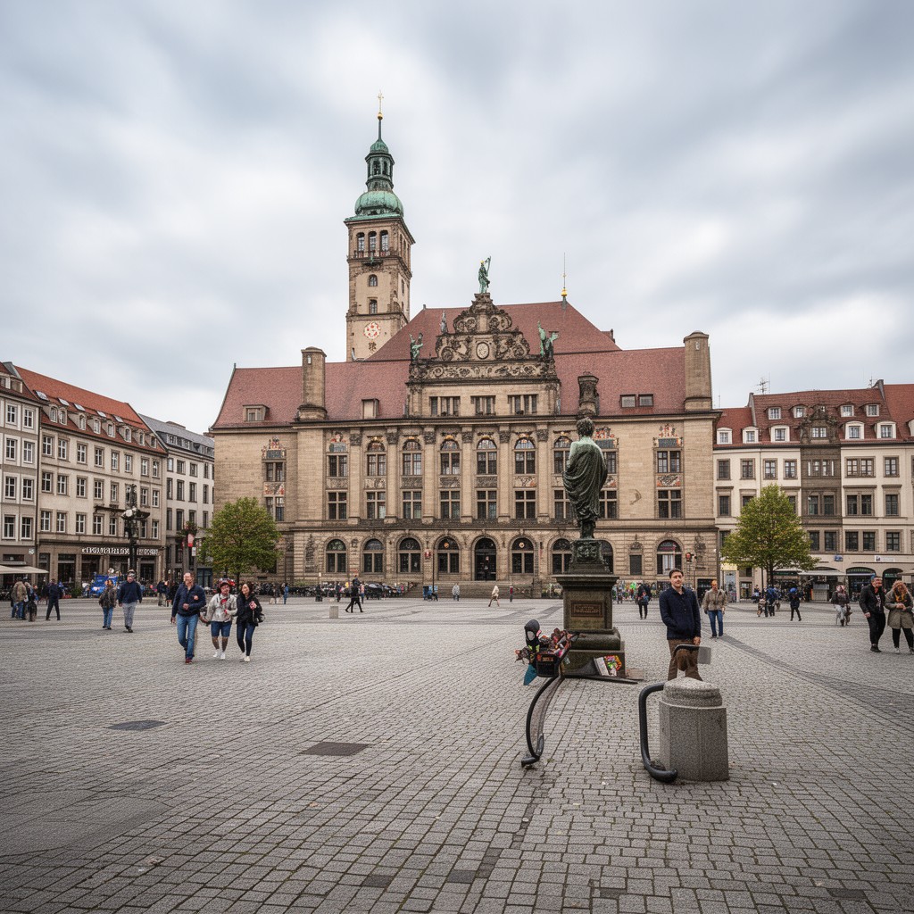 AI-generated illustration of Königsplatz, Fürth, Germany
