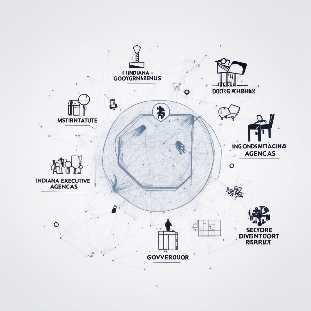 AI-generated illustration of Indiana executive agencies