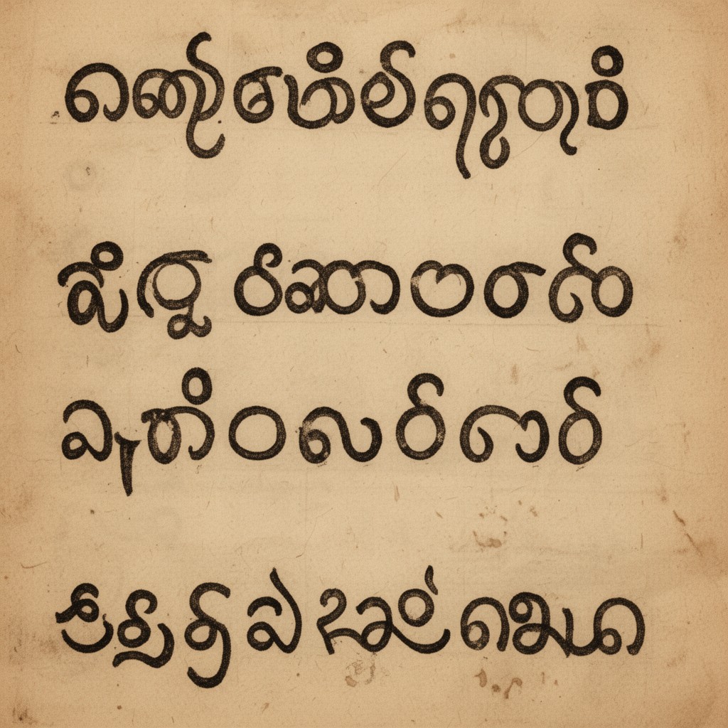 AI-generated illustration of Vatteluttu script