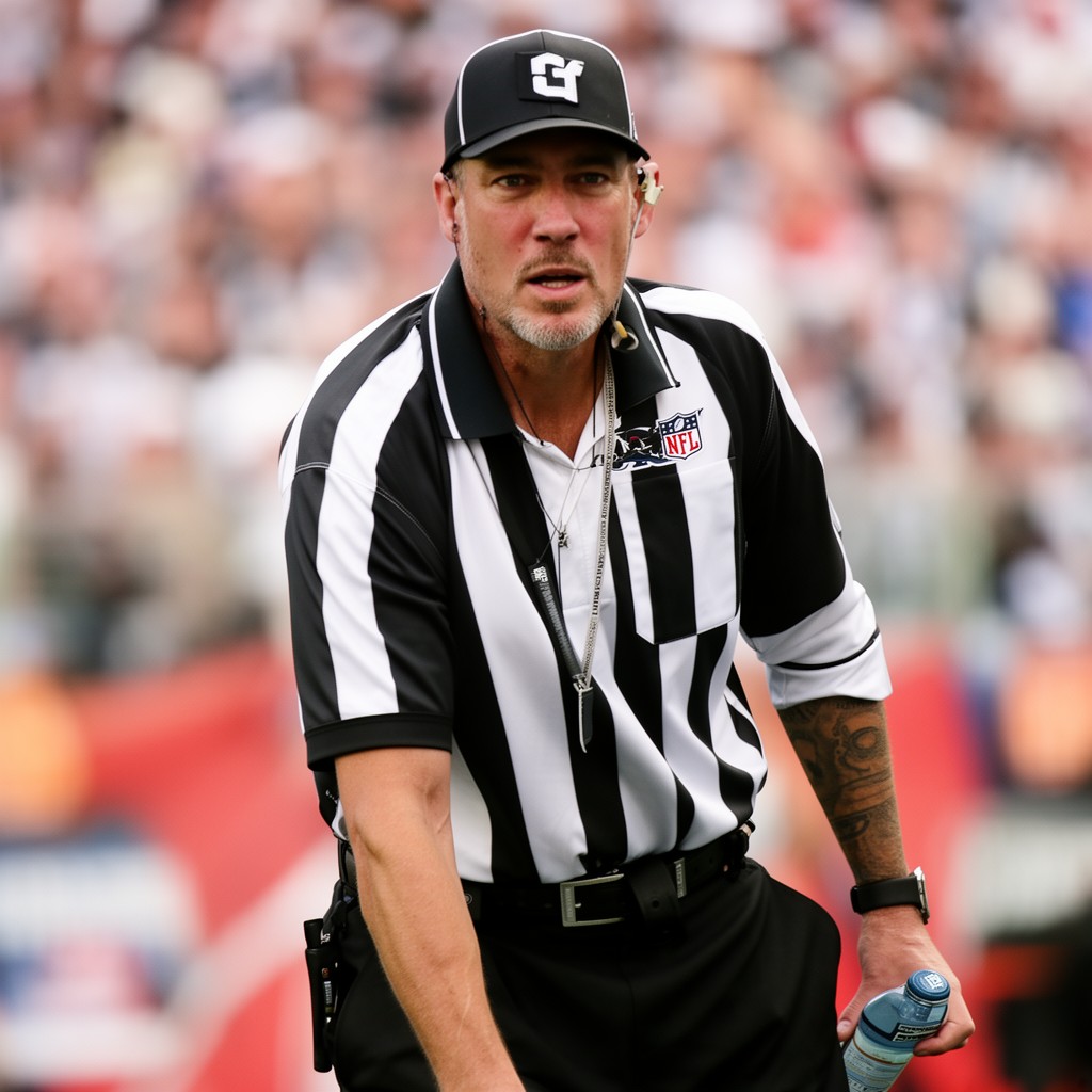 AI-generated illustration of Shawn Hochuli is also an NFL referee