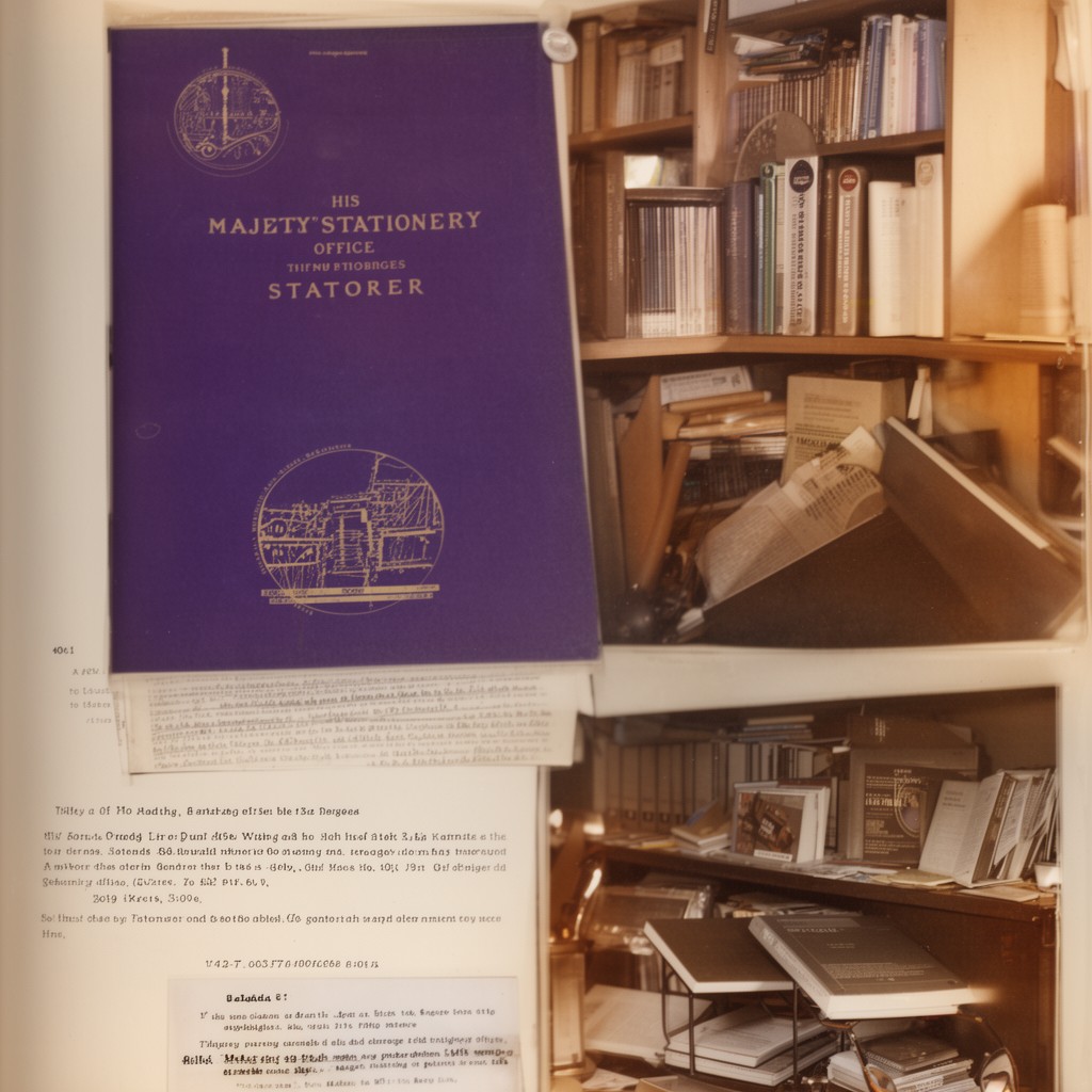 AI-generated illustration of His Majesty's Stationery Office