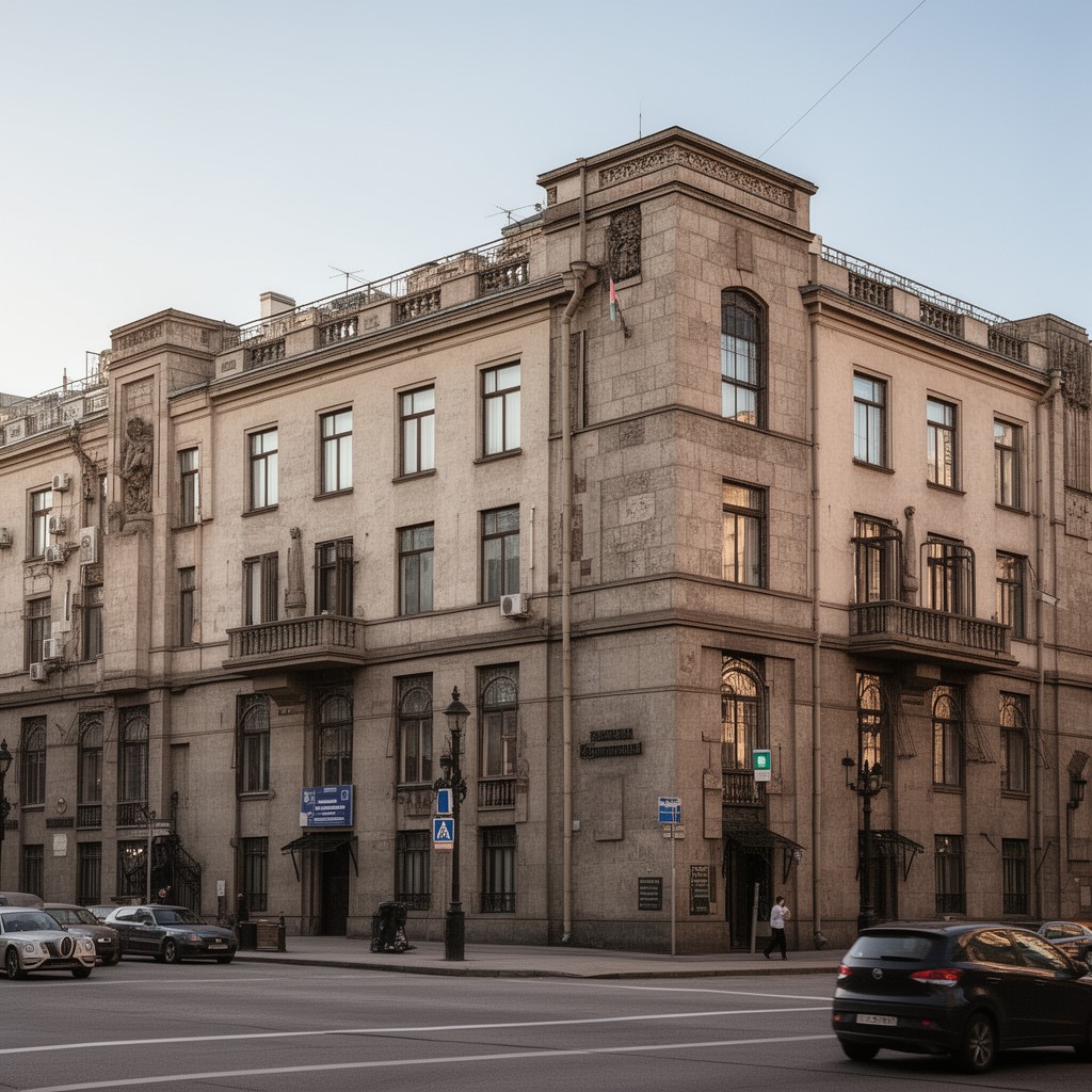 AI-generated illustration of German Embassy in Saint Petersburg