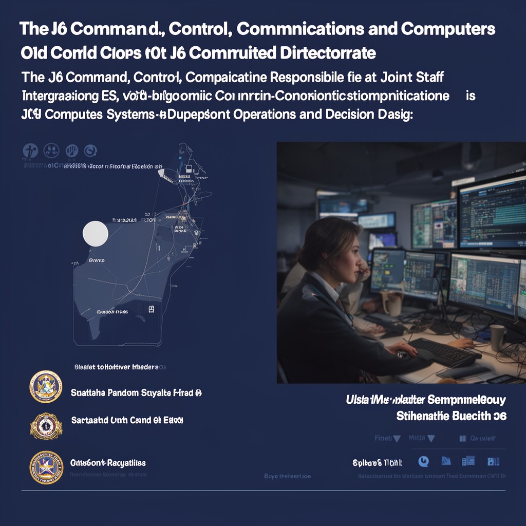 AI-generated illustration of J6 Command, Control, Communications and Computers Directorate