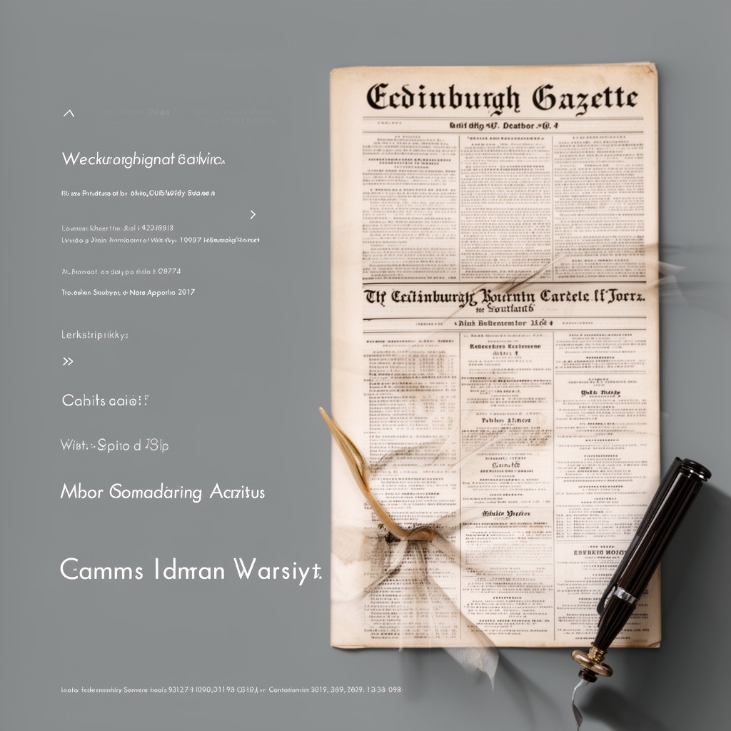 AI-generated illustration of Edinburgh Gazette
