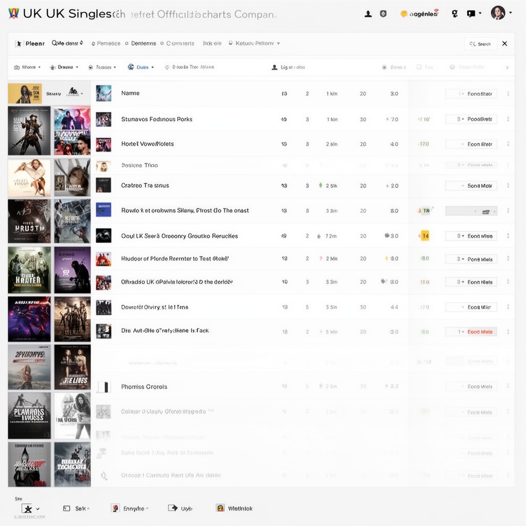 AI-generated illustration of UK Singles Chart