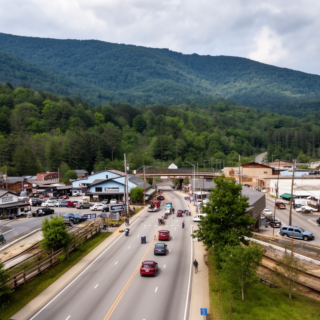 AI-generated illustration of Bluewell, West Virginia