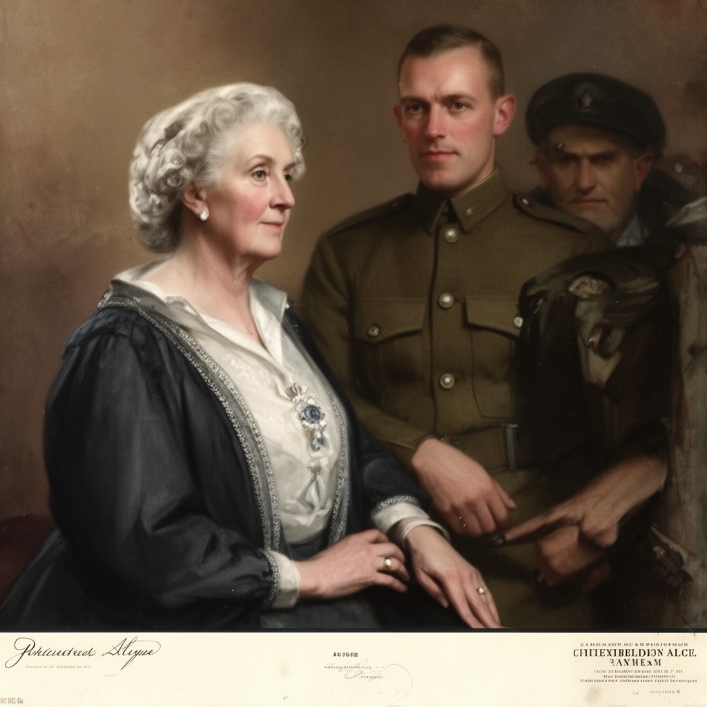 AI-generated illustration of Princess Alice, Duchess of Gloucester