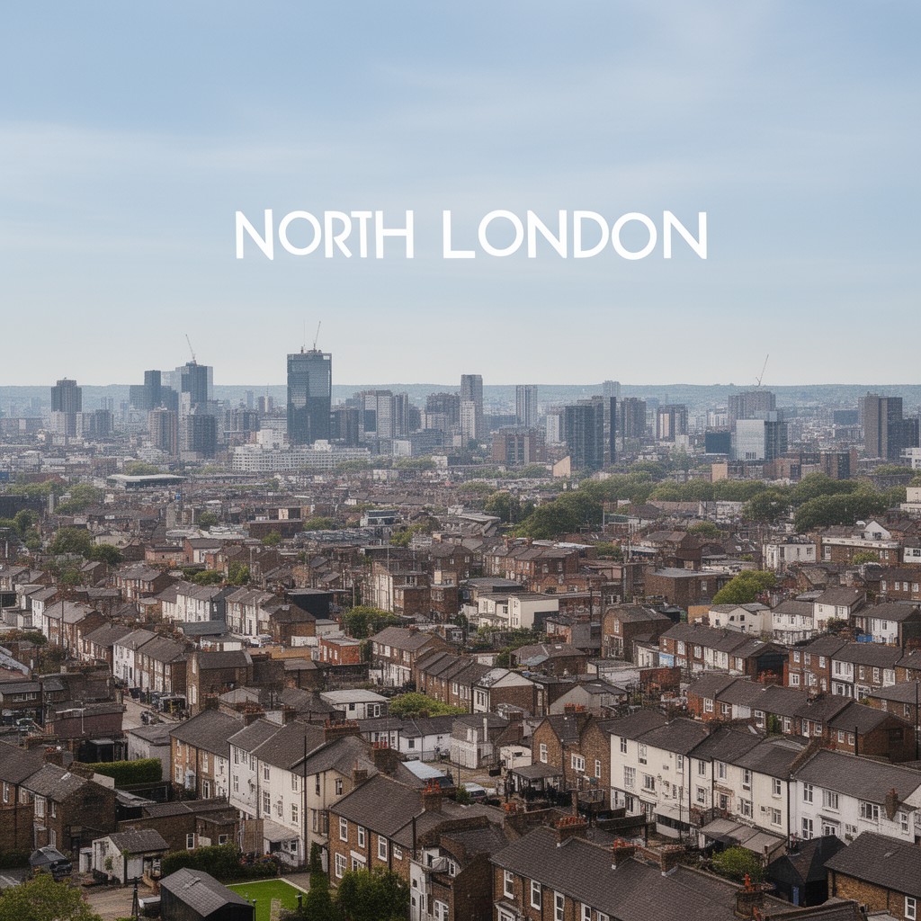 AI-generated illustration of North London