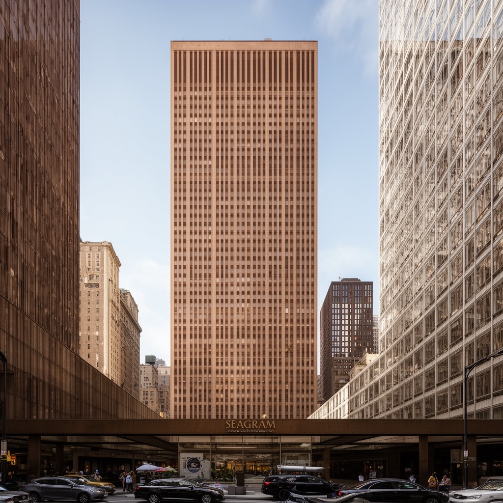 AI-generated illustration of Seagram Building
