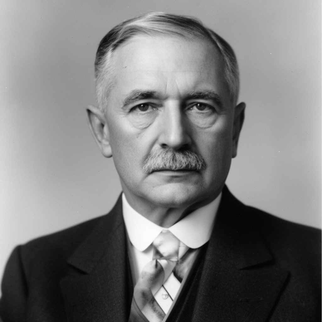 AI-generated illustration of Will Keith Kellogg