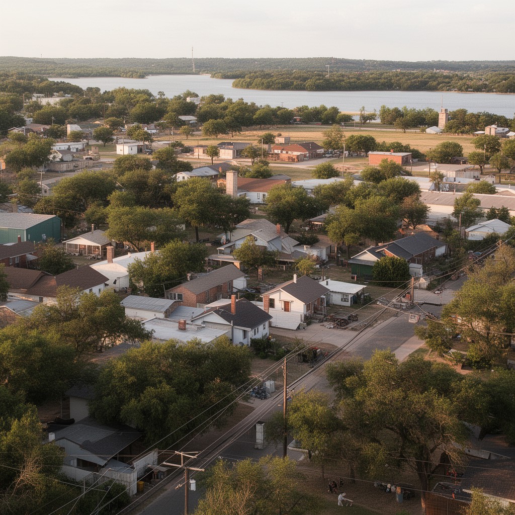 AI-generated illustration of Town of Cross Roads, Texas