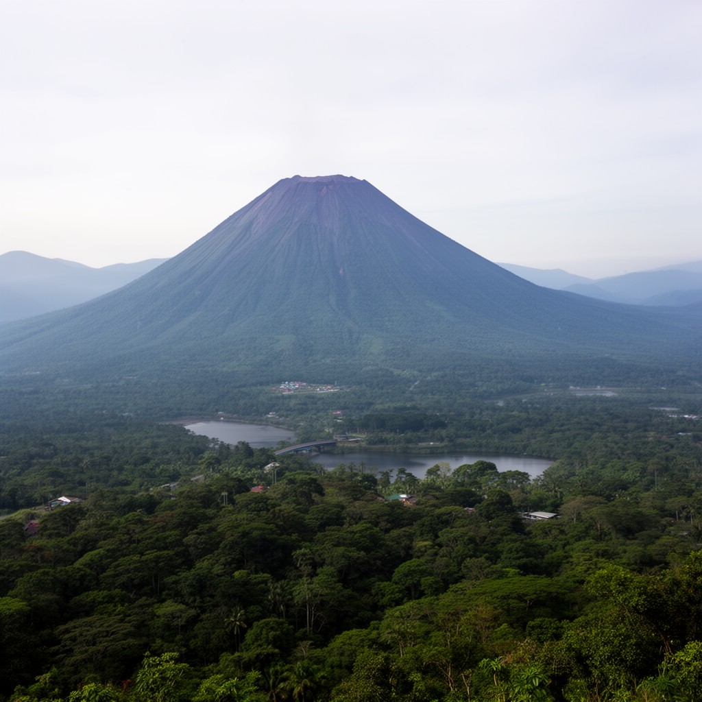 AI-generated illustration of Mount Natib