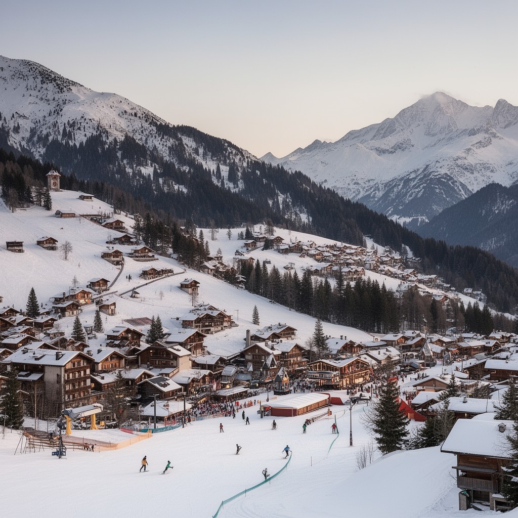 AI-generated illustration of Megève