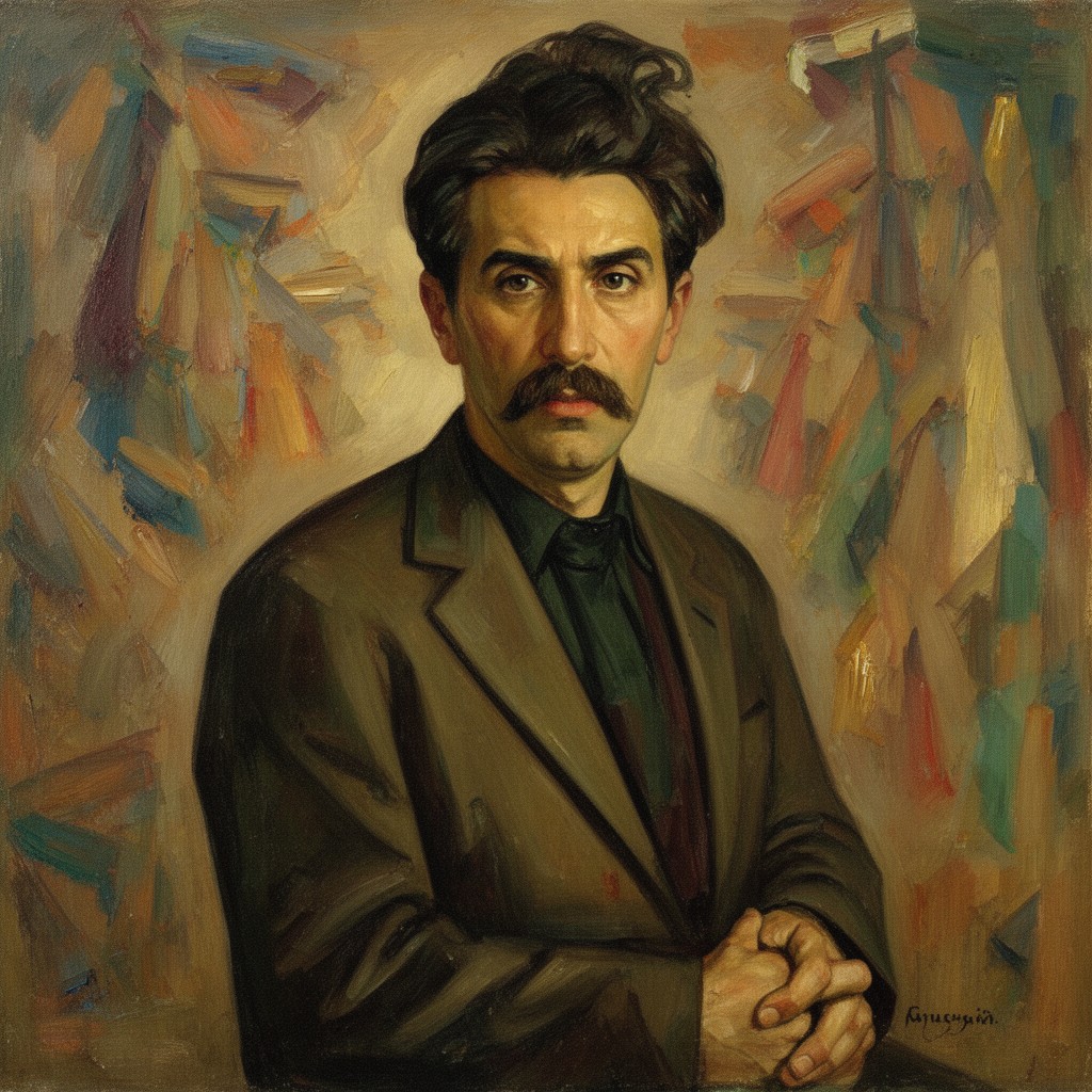 AI-generated illustration of Lado Gudiashvili