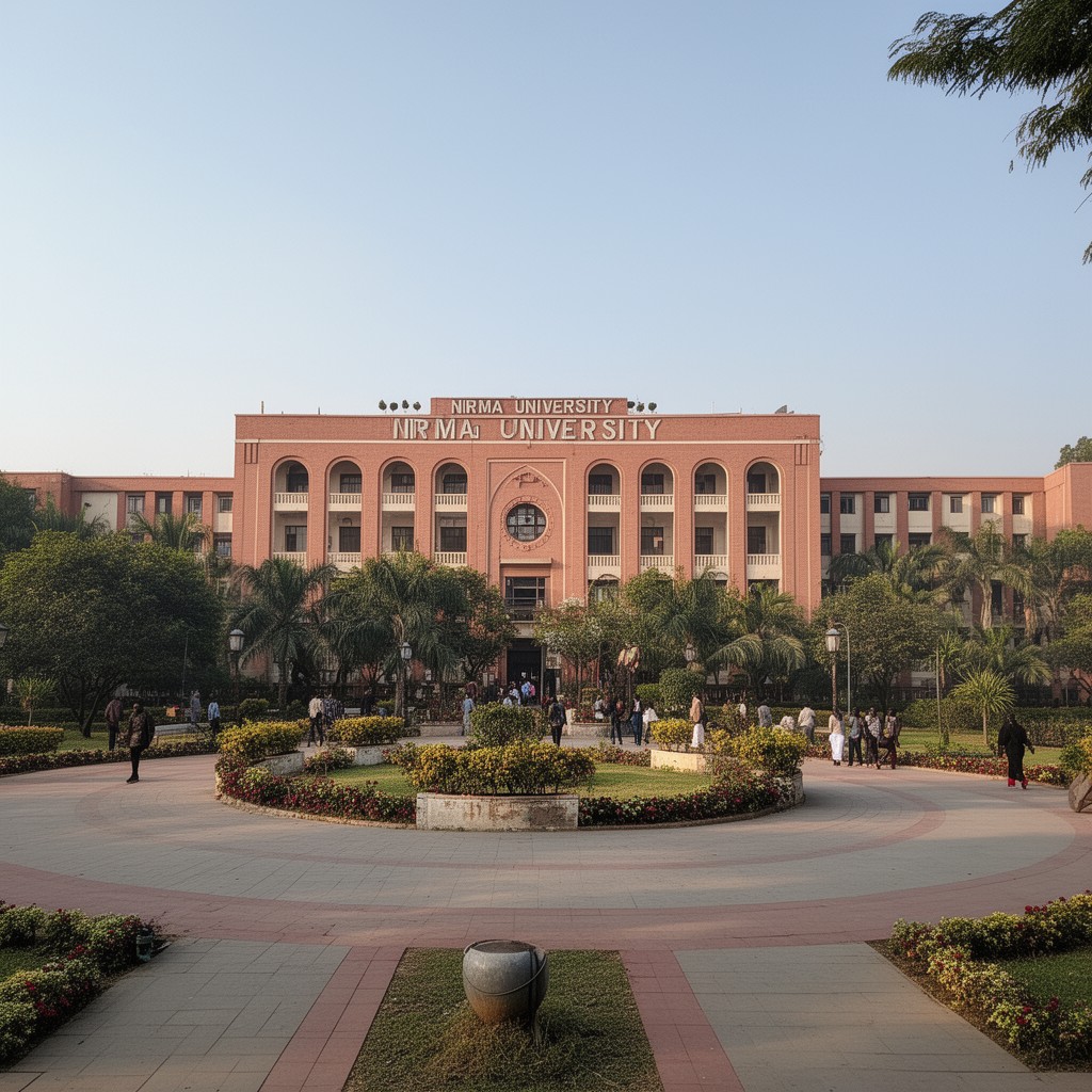 AI-generated illustration of Nirma University (near Ahmedabad)