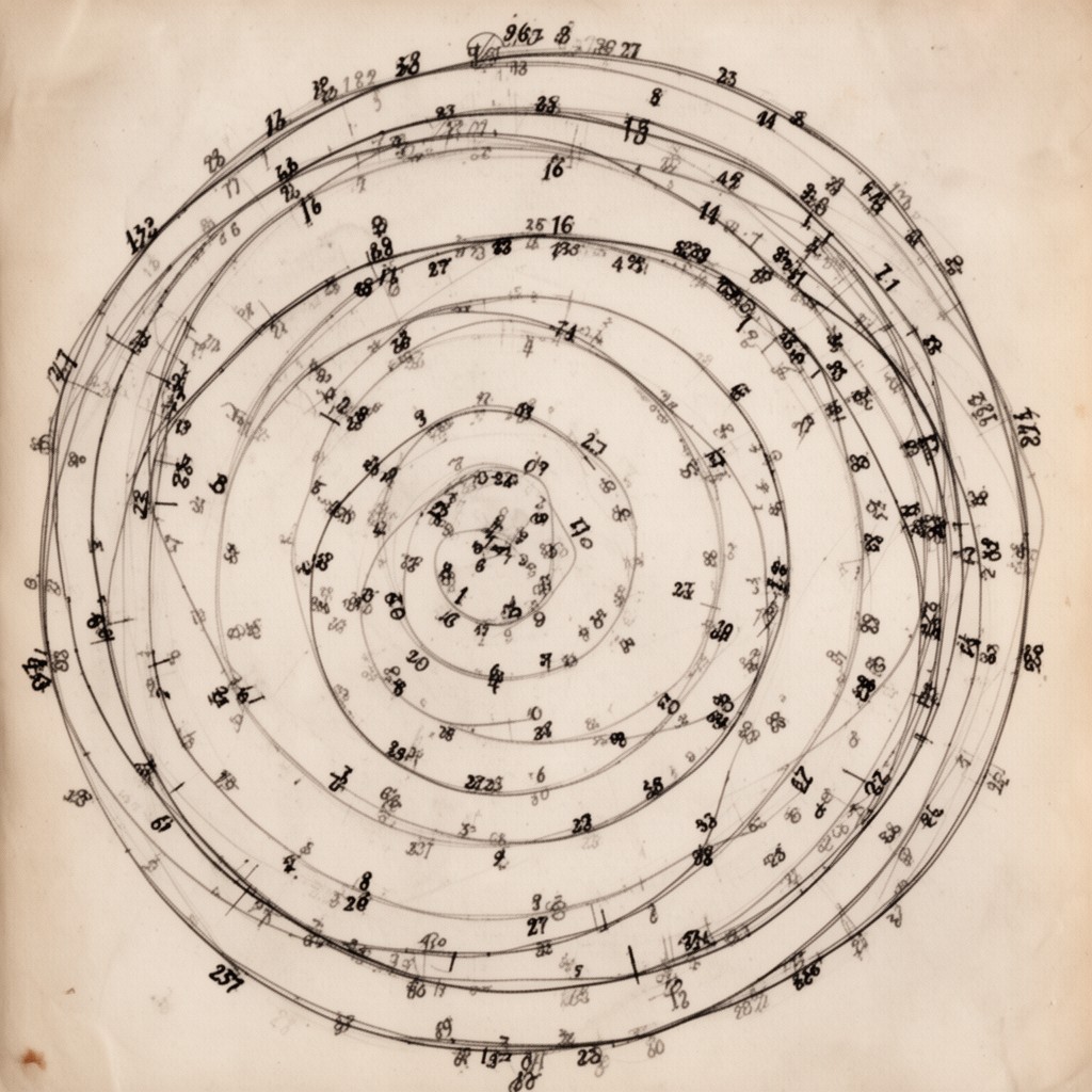 AI-generated illustration of Ulam spiral