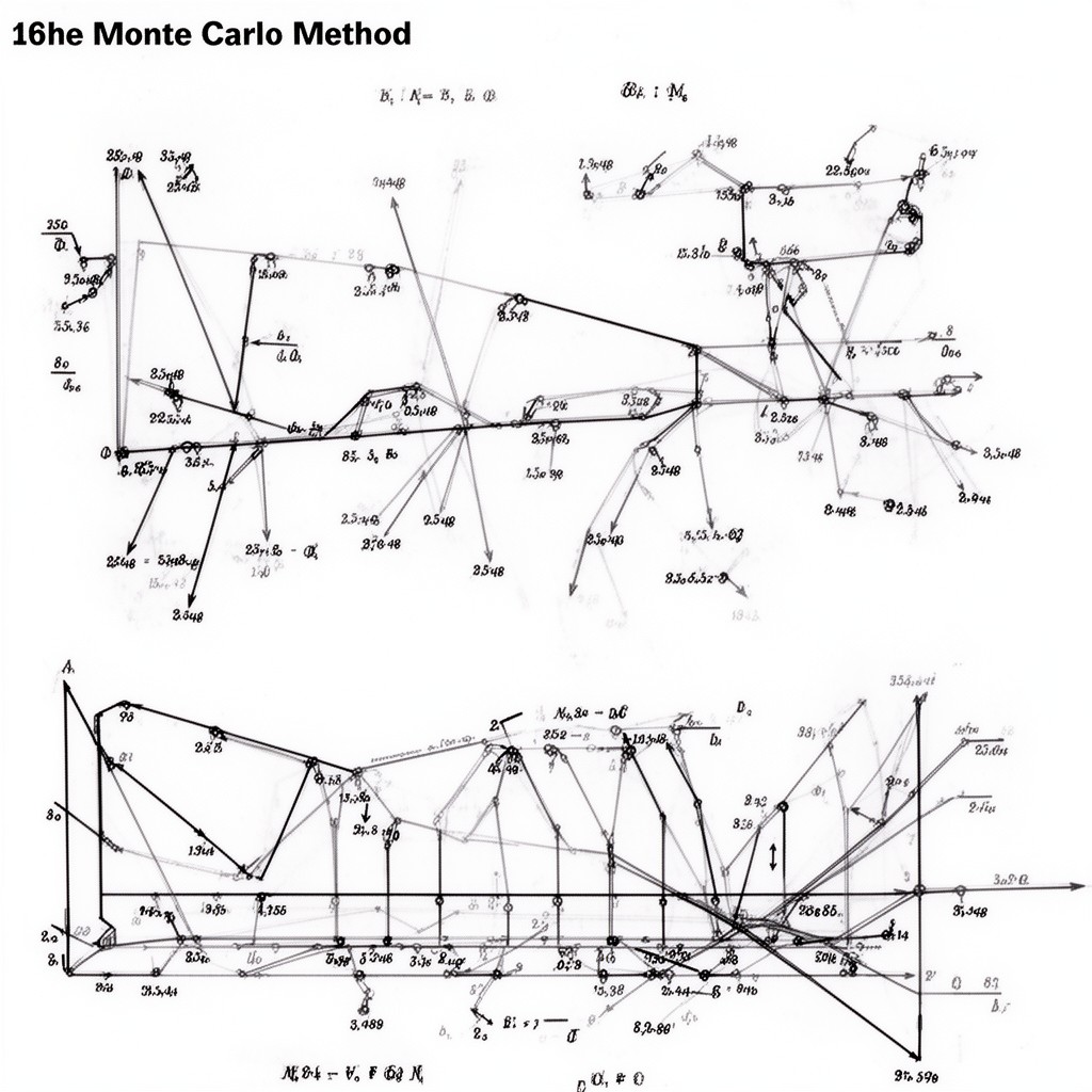 AI-generated illustration of Monte Carlo method