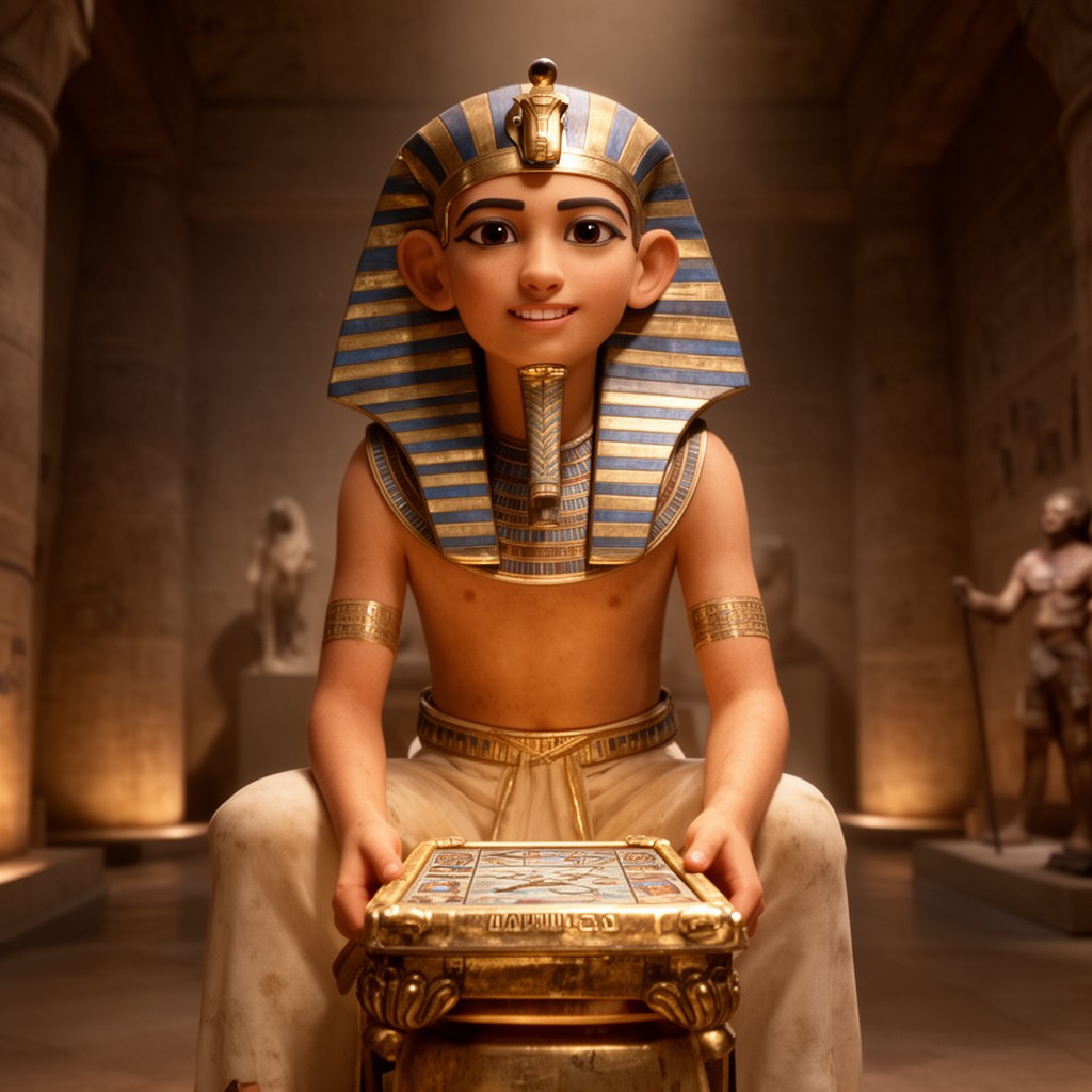 AI-generated illustration of Ahkmenrah in Night at the Museum