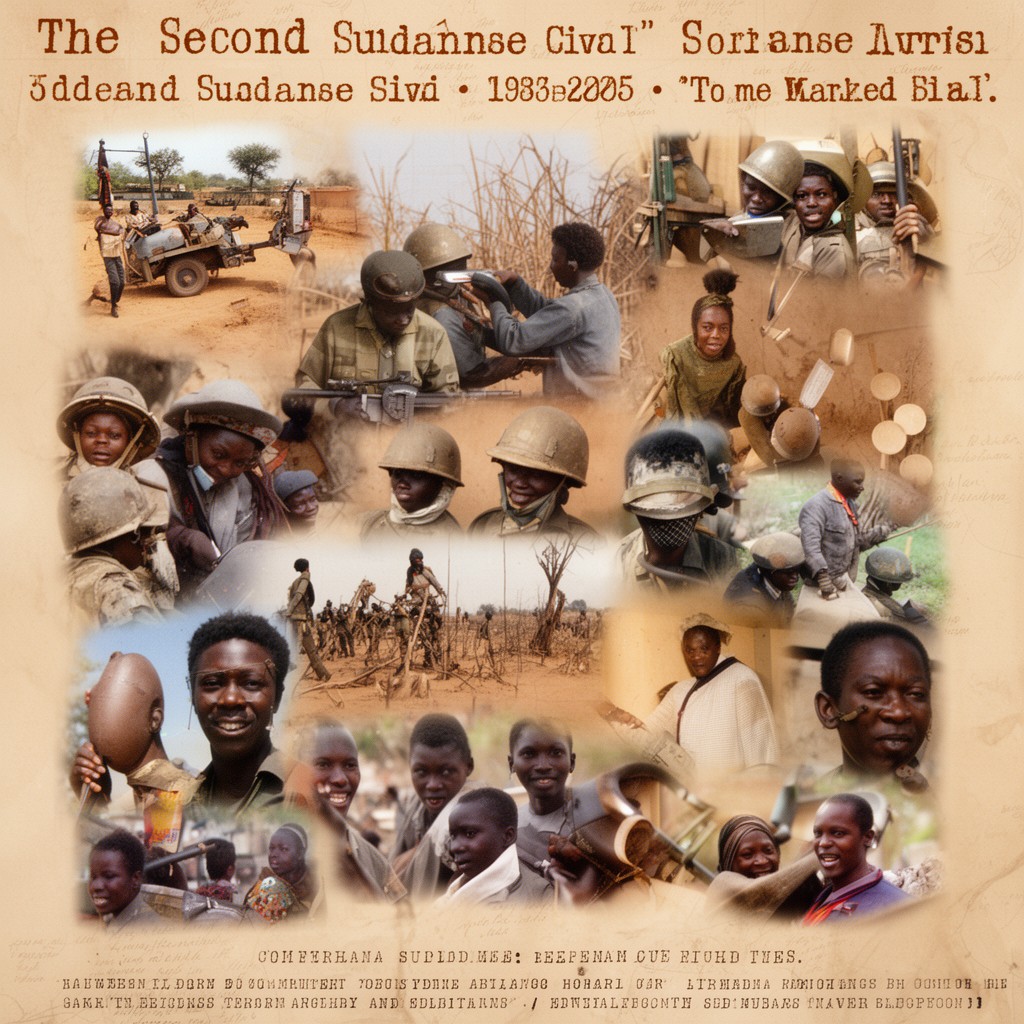 AI-generated illustration of Second Sudanese Civil War