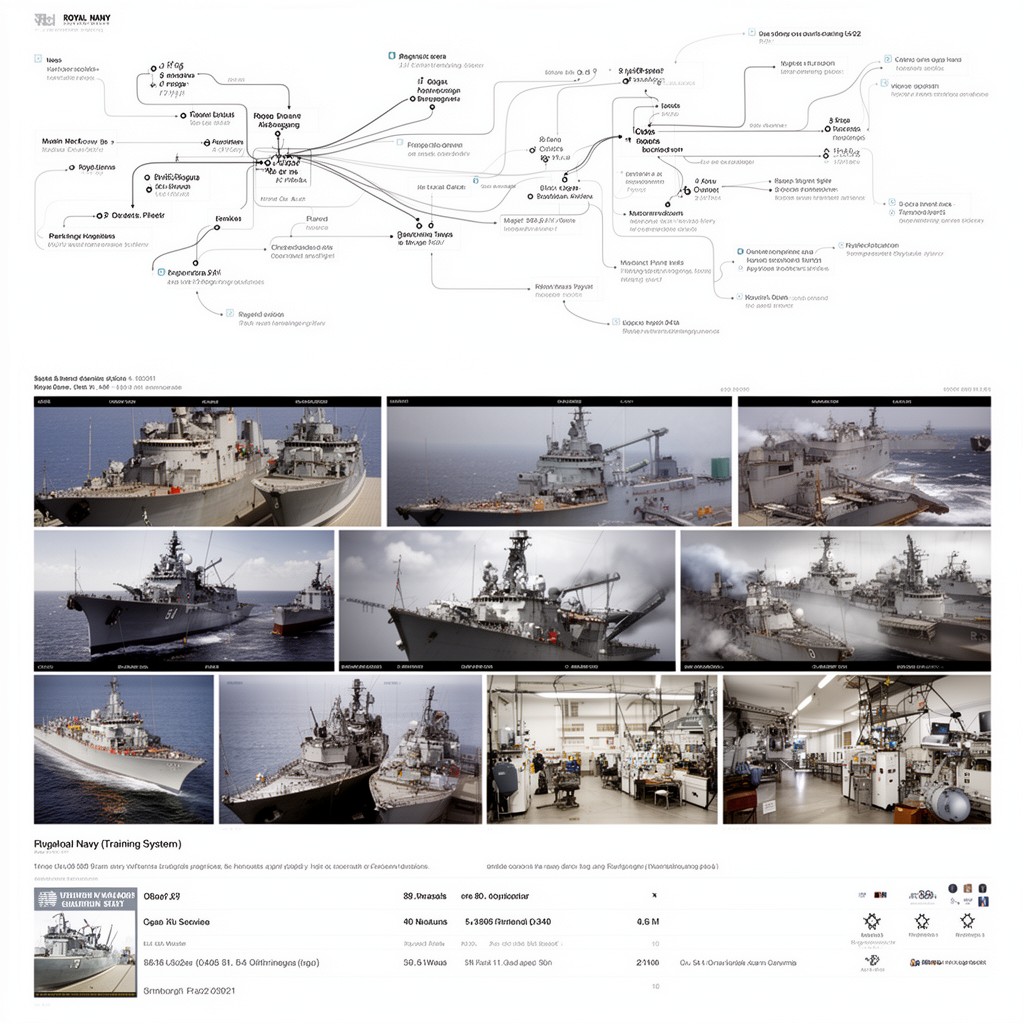 AI-generated illustration of Royal Navy training system