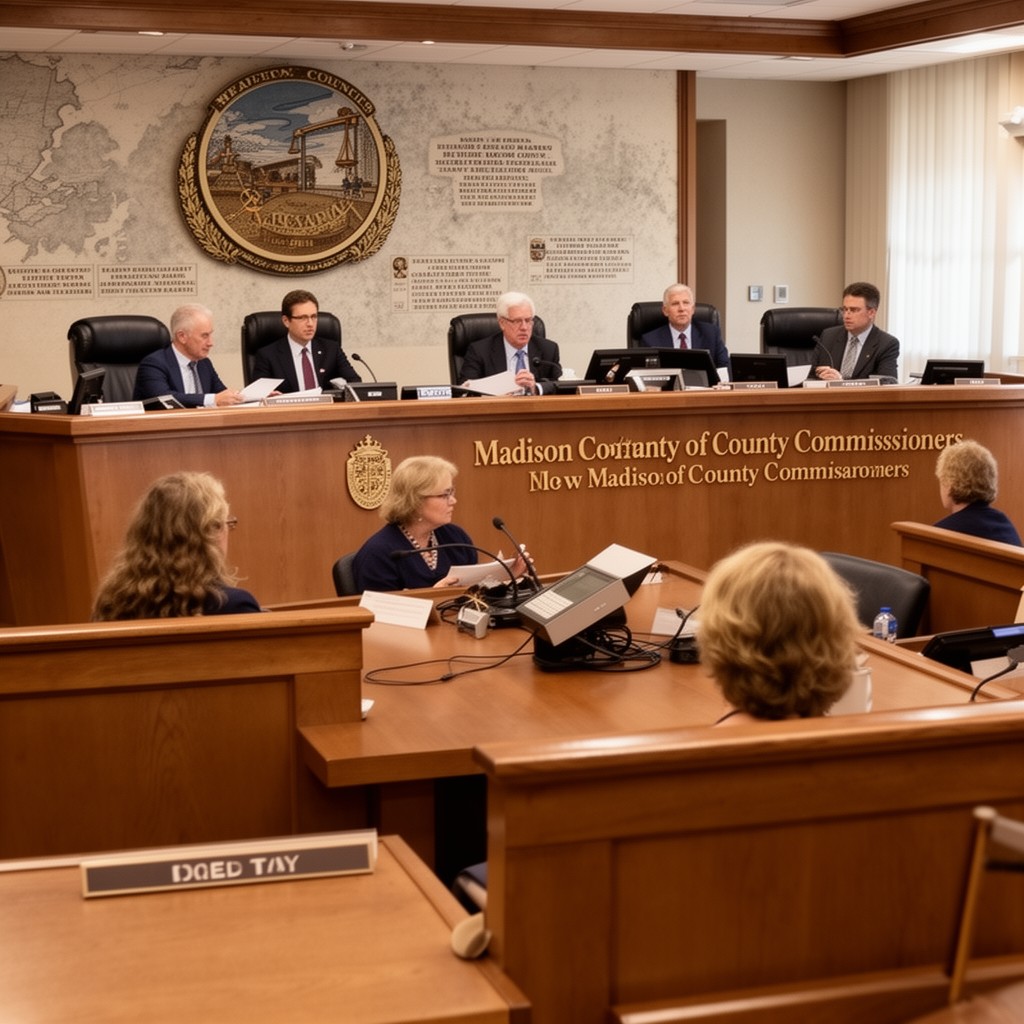 AI-generated illustration of Madison County Board of County Commissioners