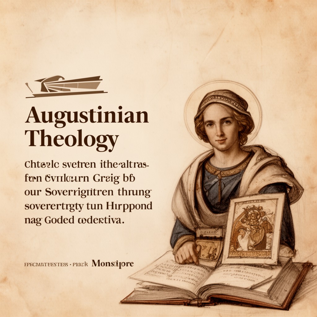 AI-generated illustration of Augustinian theology