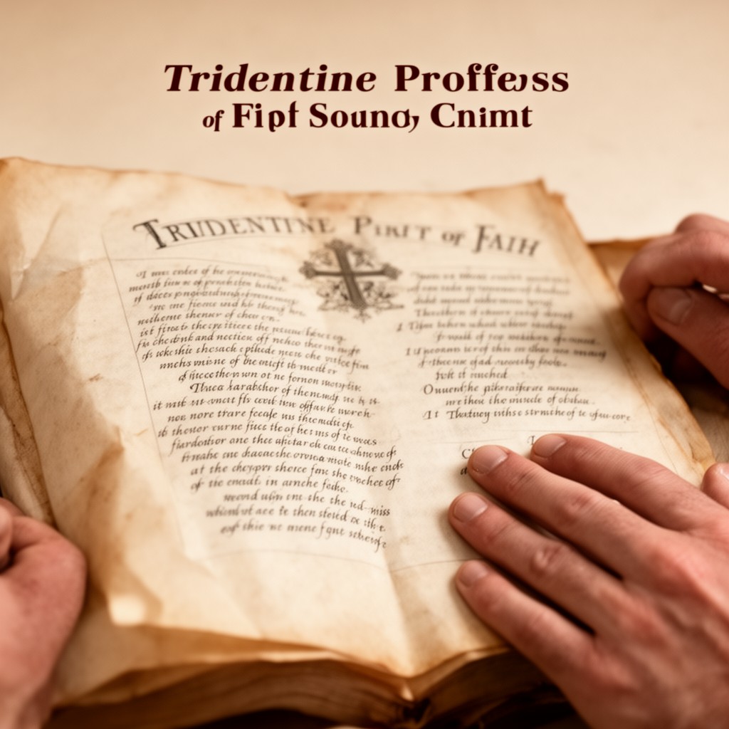 AI-generated illustration of Tridentine Profession of Faith