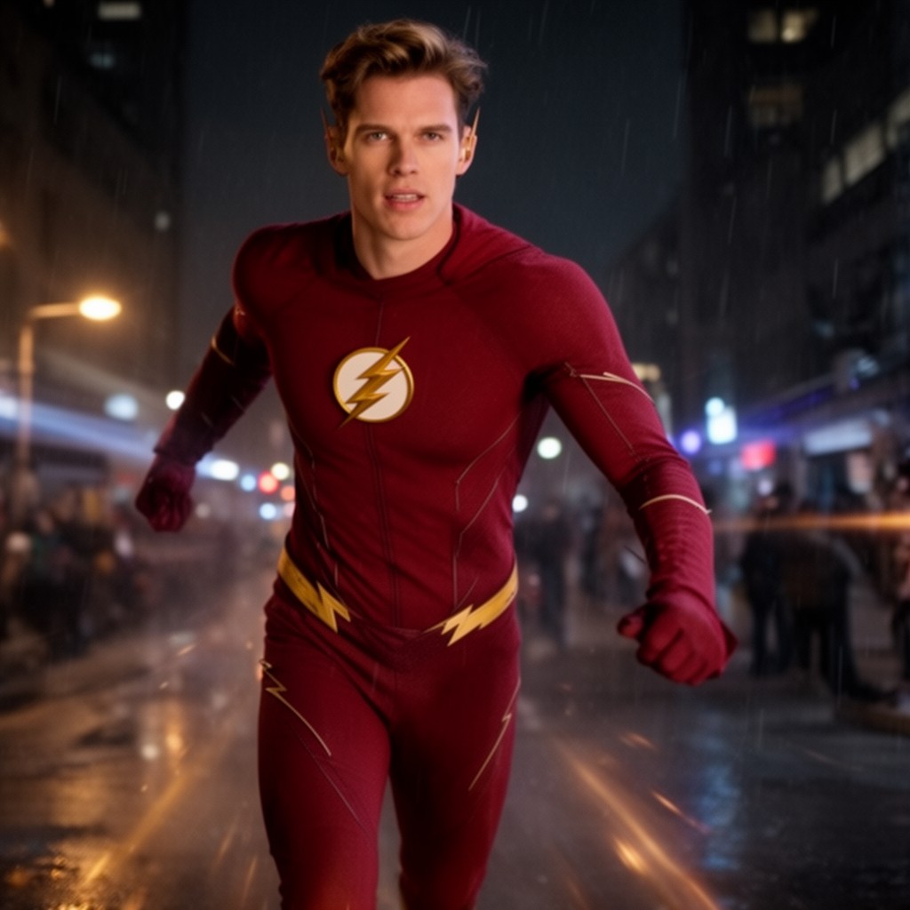 AI-generated illustration of The Flash (2014 TV series)