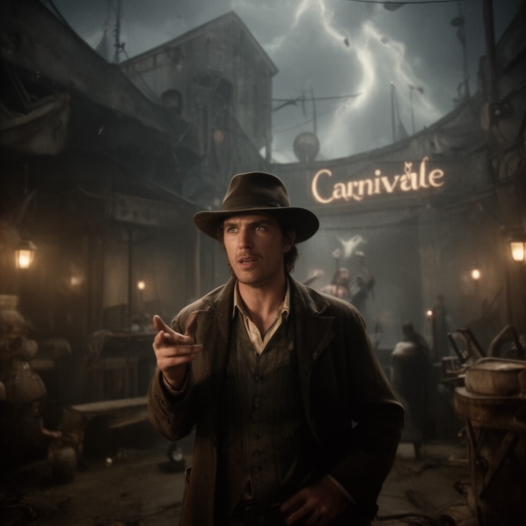 AI-generated illustration of Brother Justin Crowe in Carnivàle
