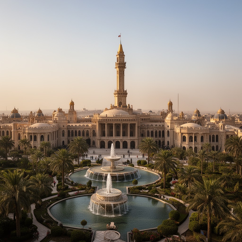 AI-generated illustration of Al-Faw Palace