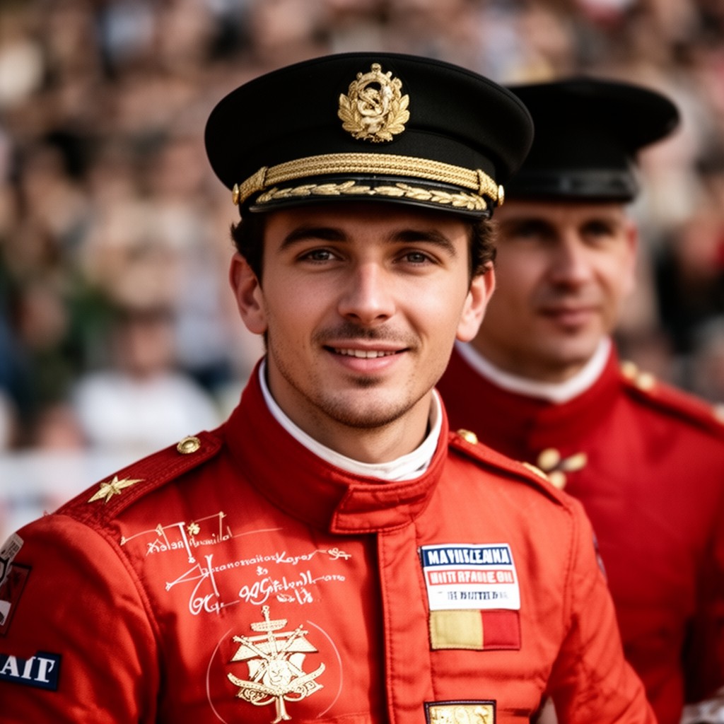 AI-generated illustration of Charles Leclerc