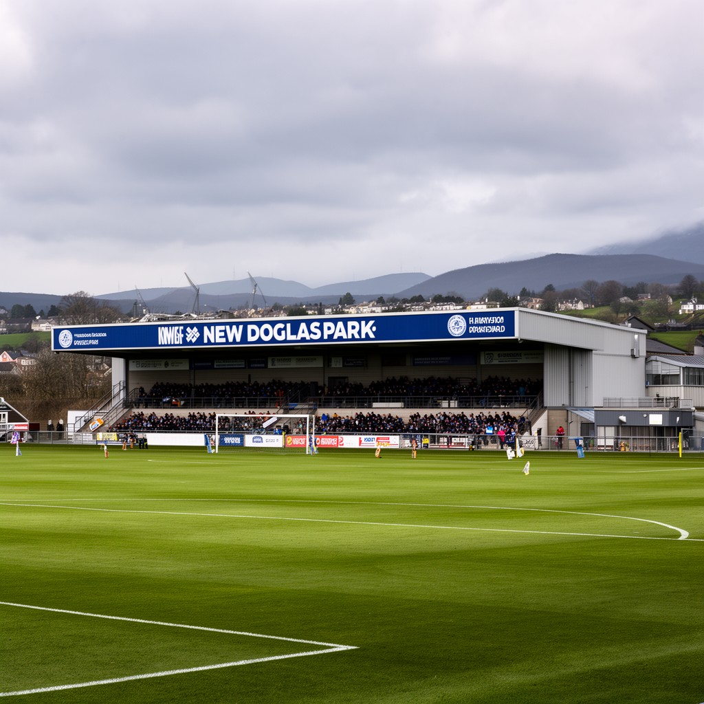 AI-generated illustration of New Douglas Park (football stadium)