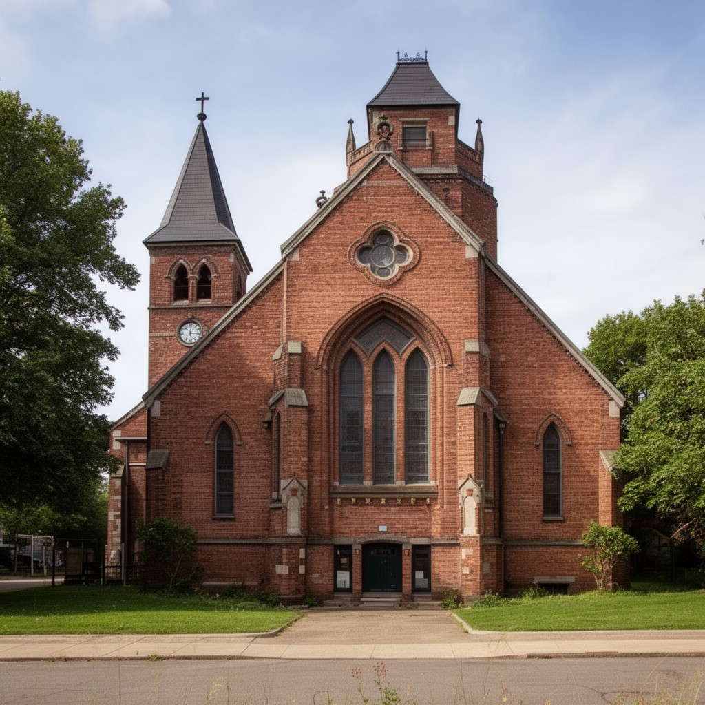 AI-generated illustration of St Mary’s Episcopal Church, Hamilton