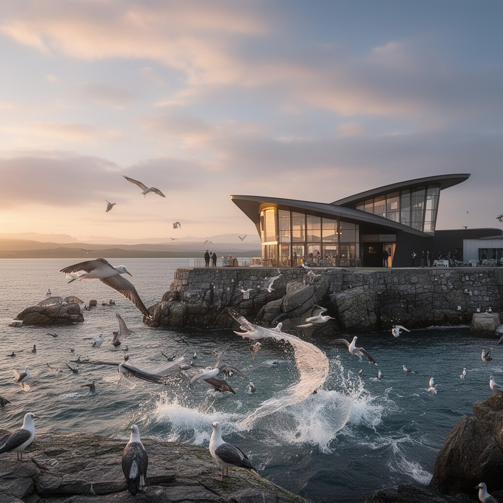 AI-generated illustration of Scottish Seabird Centre