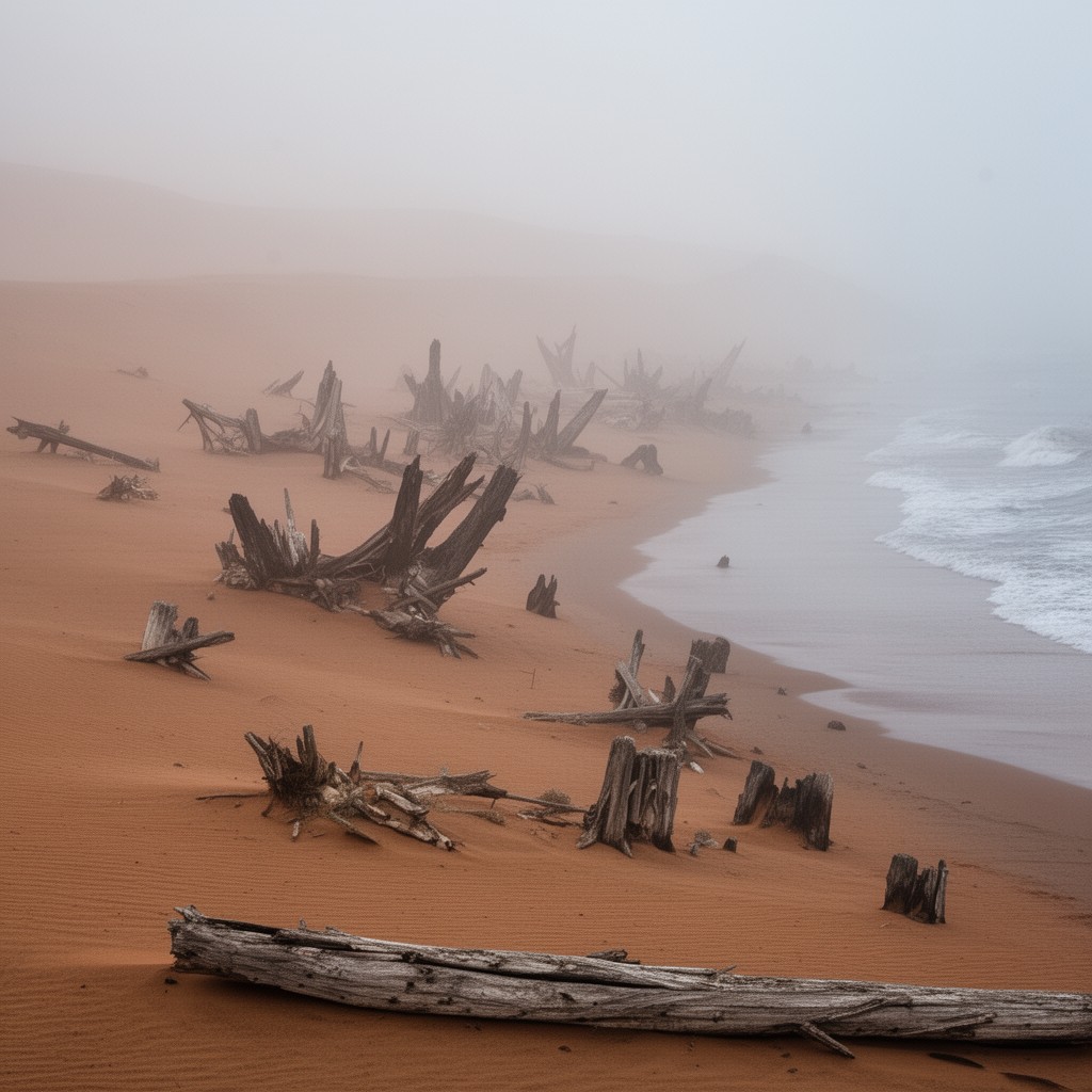 AI-generated illustration of Skeleton Coast