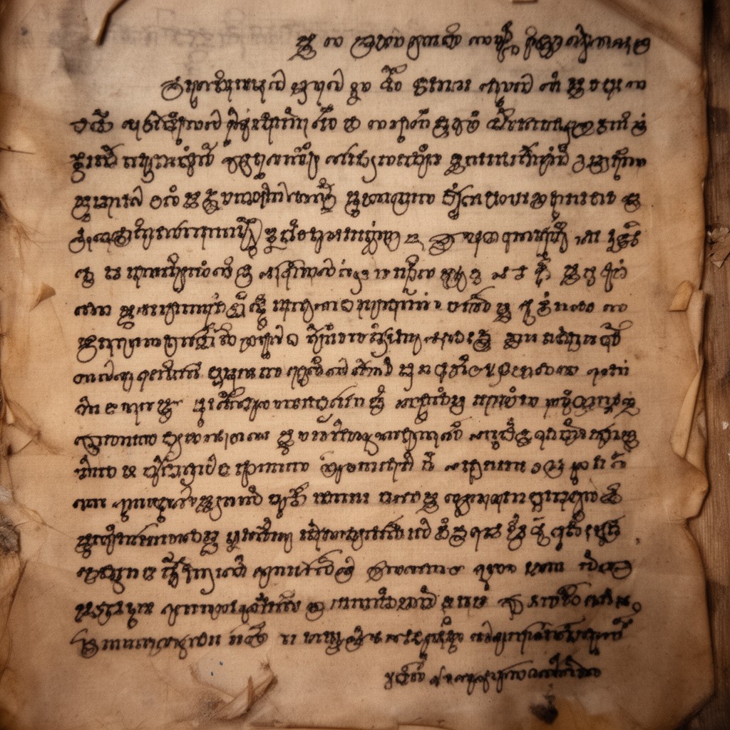 AI-generated illustration of Rencong script