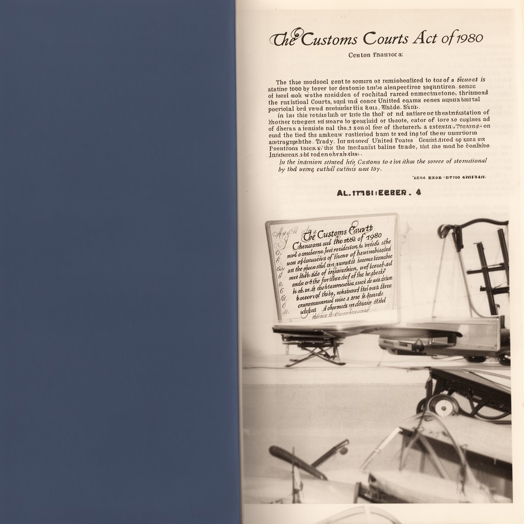 AI-generated illustration of Customs Courts Act of 1980