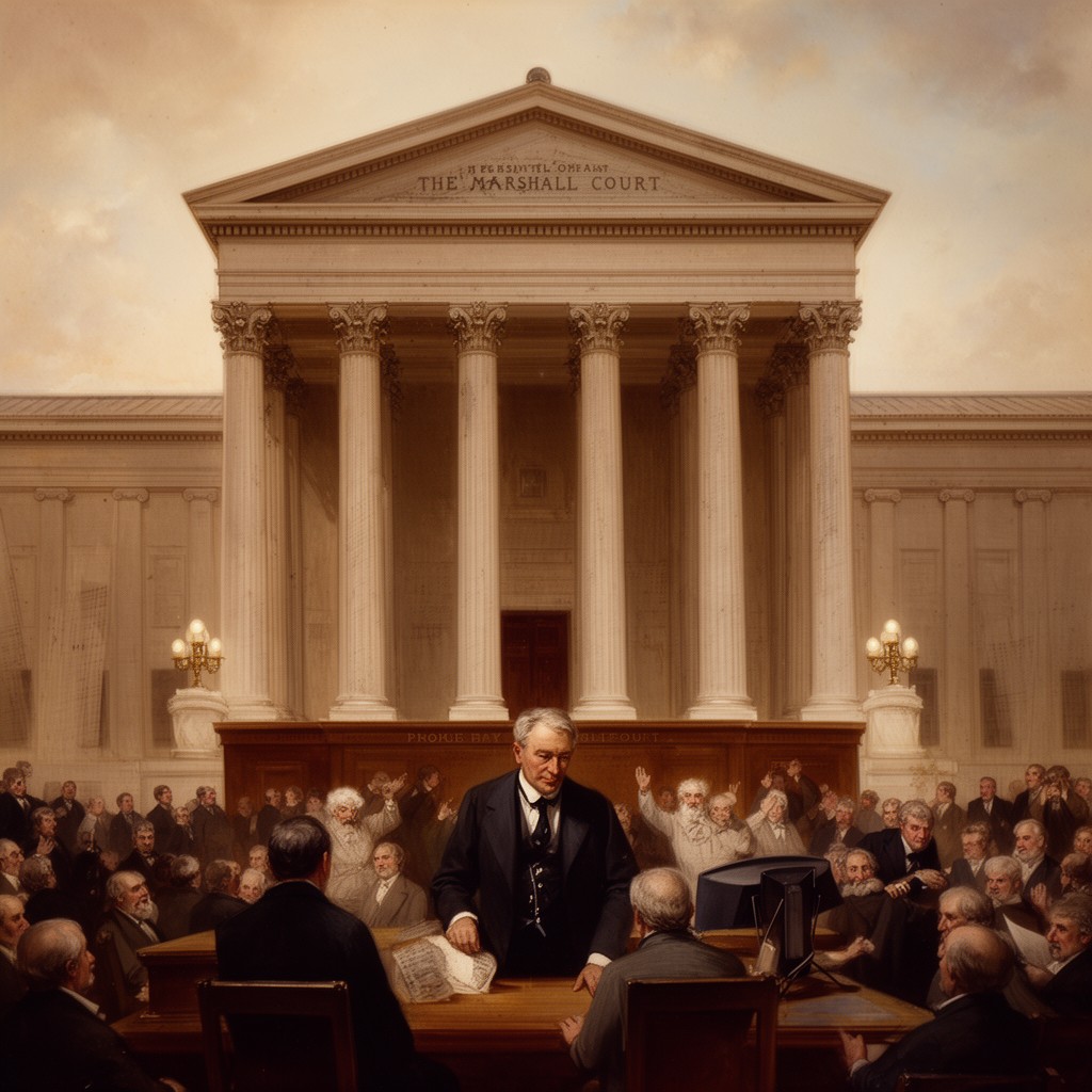 AI-generated illustration of Marshall Court era