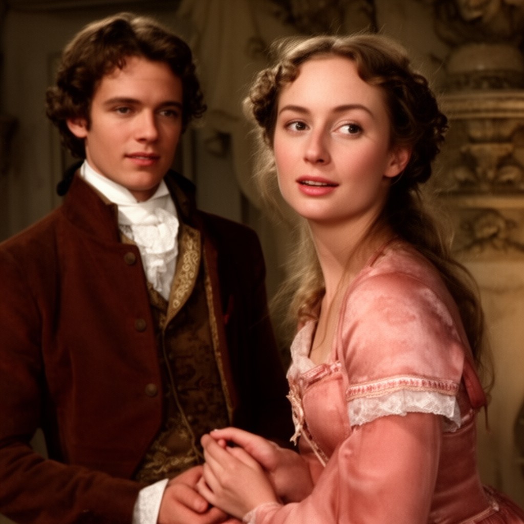 AI-generated illustration of Pride and Prejudice (1995 TV series)