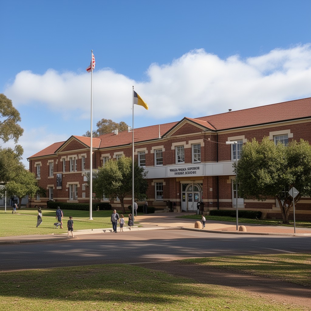 AI-generated illustration of Wagga Wagga Superior Public School