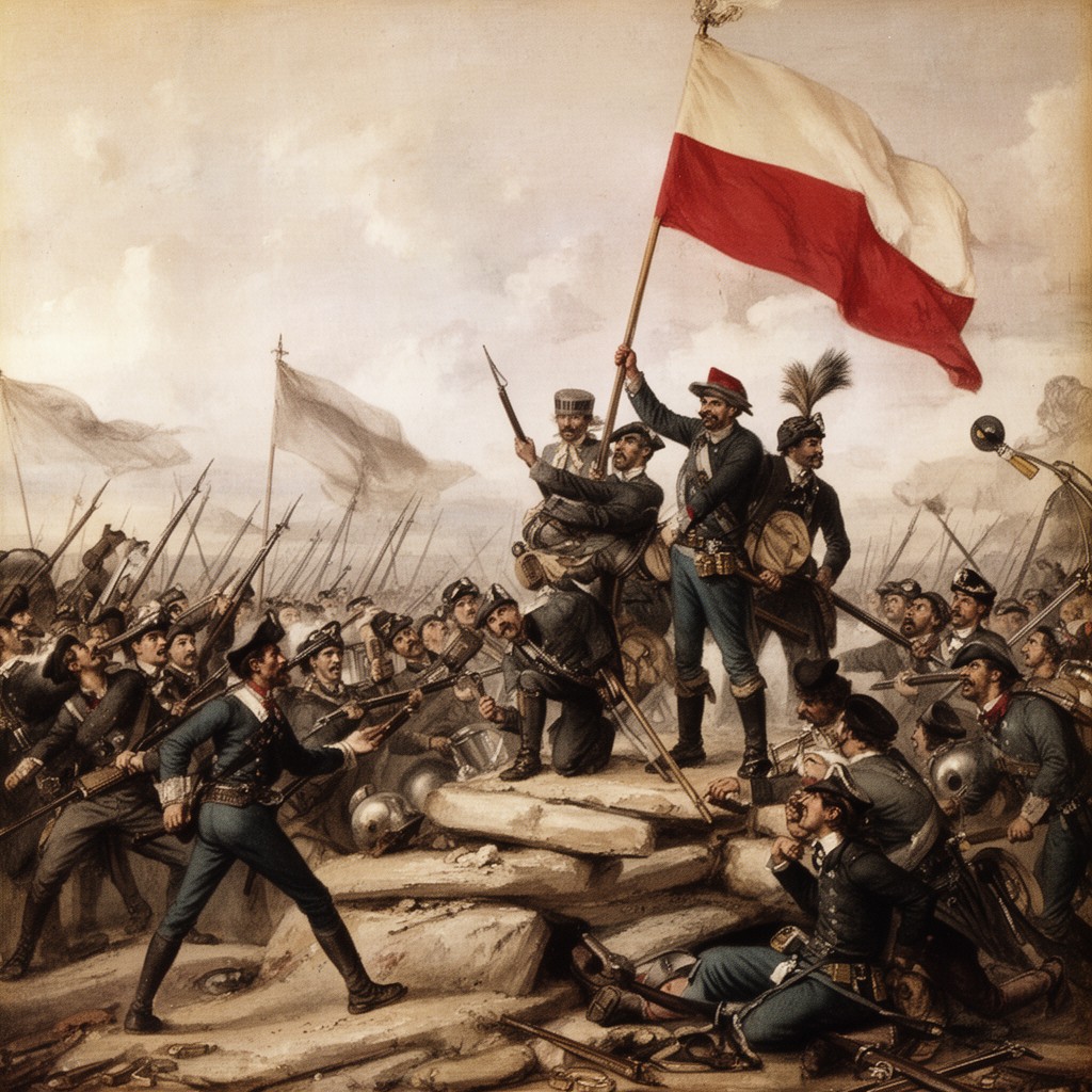 AI-generated illustration of Kościuszko Uprising